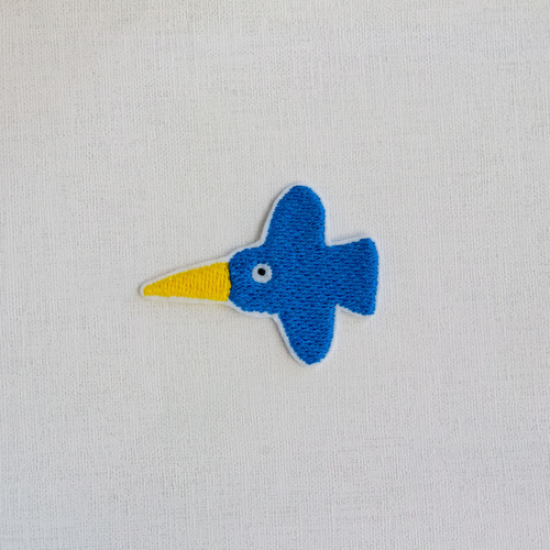 ワッペン 刺繡ワッペン「幸せを呼ぶ青い鳥」 ワッペン・アップリケ
