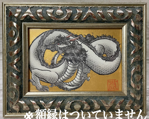 アクリル画 「守護鳥」原画 F0サイズ図案アート