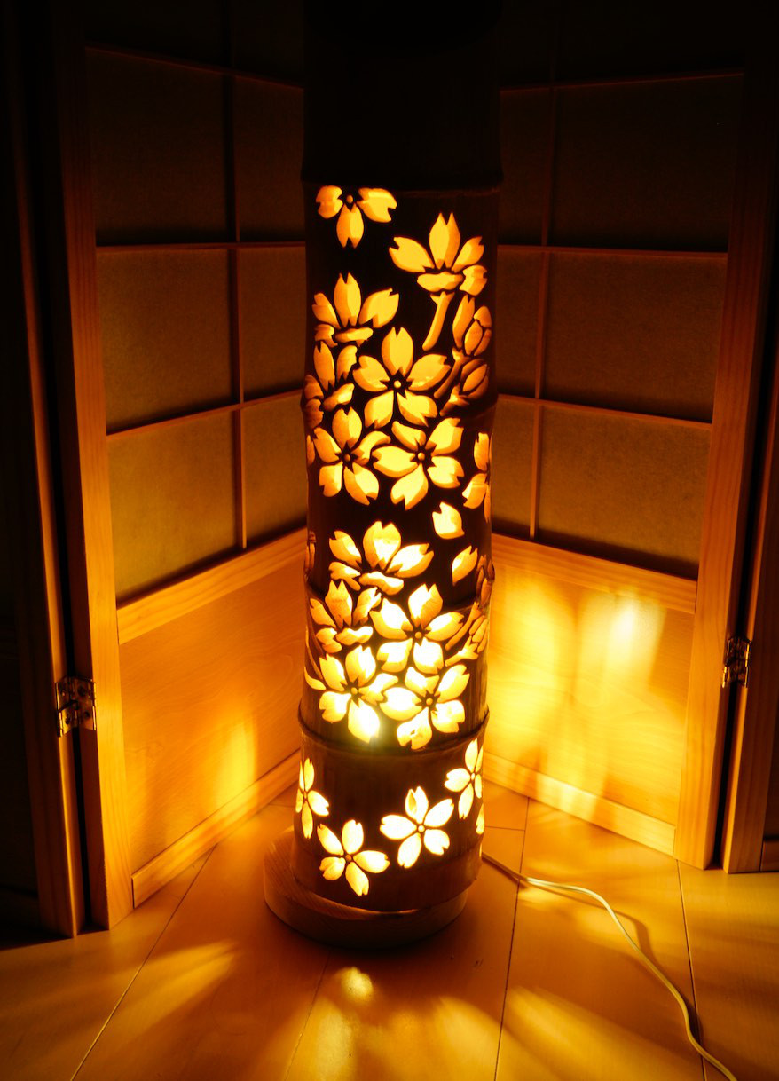 竹灯り・竹あかり・竹灯籠・竹灯篭・竹ランプ   ～～ 癒しの灯り★桜灯籠★～～ 19,440円