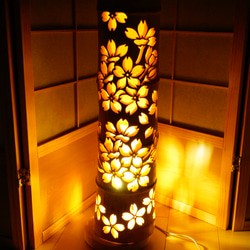 竹灯り・竹あかり・竹灯籠・竹灯篭・竹ランプ ～～ 癒しの灯り☆桜灯籠