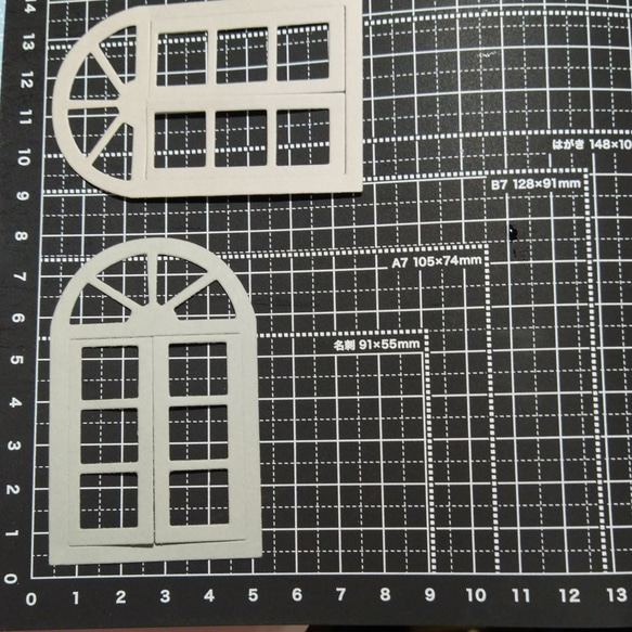 中サイズ ダイカット 窓  くすみカラー 20枚 アルバム コラージュ 2枚目の画像