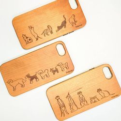 全 5 種 Felesto 原創木製智慧型手機保護殼 iPhone 狗貓 *客製化（約 1 個月） 第8張的照片