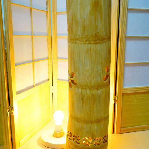 竹灯り・竹あかり・竹灯籠・竹灯篭・竹ランプ ～～ 癒しの灯り☆春華