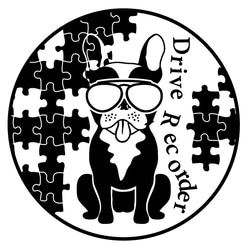 カッティングシート circle bulldog ステッカー 犬 ドラレコ ドライブレコーダー ブルドッグ 1枚目の画像