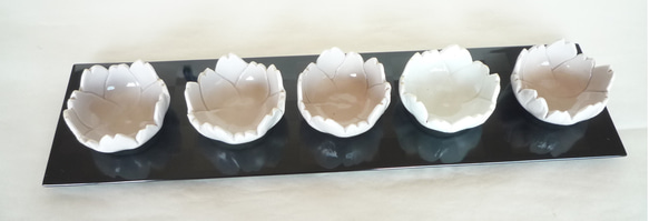 漆塗り黒市松模様長平皿