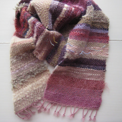 毛糸の手織りマフラー204 10枚目の画像