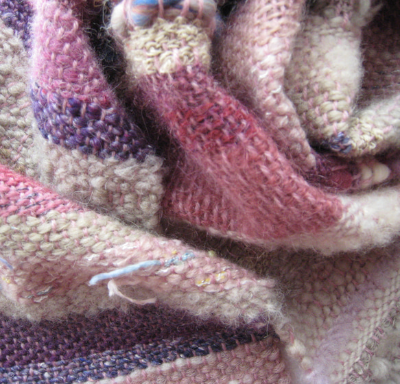 毛糸の手織りマフラー204 5枚目の画像