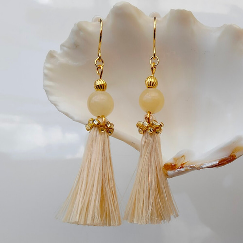 フリンジ真珠のイヤリング ファッション 高級感 シンプル レジャー ピアス