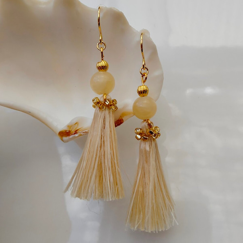 フリンジ真珠のイヤリング ファッション 高級感 シンプル レジャー ピアス