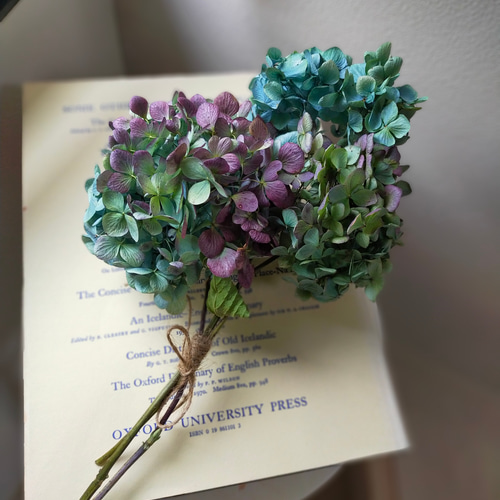 3.秋色紫陽花スワッグ