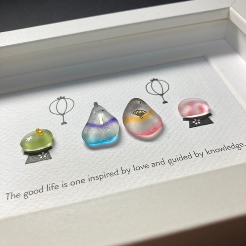 シーグラスアート「ひな祭り・小」 その他アート ゆきみ工房 通販