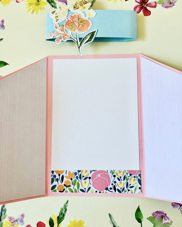 お花のメッセージカード（ピンク） 3枚目の画像