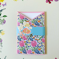 お花のメッセージカード（ピンク） 1枚目の画像