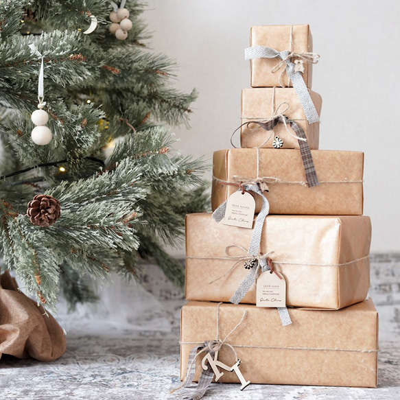 名入れ【 サンタさんからの手紙 】ミニサイズ 木製  プレゼントタグ  英語 レター タグ 手紙 メリー クリスマス 6枚目の画像