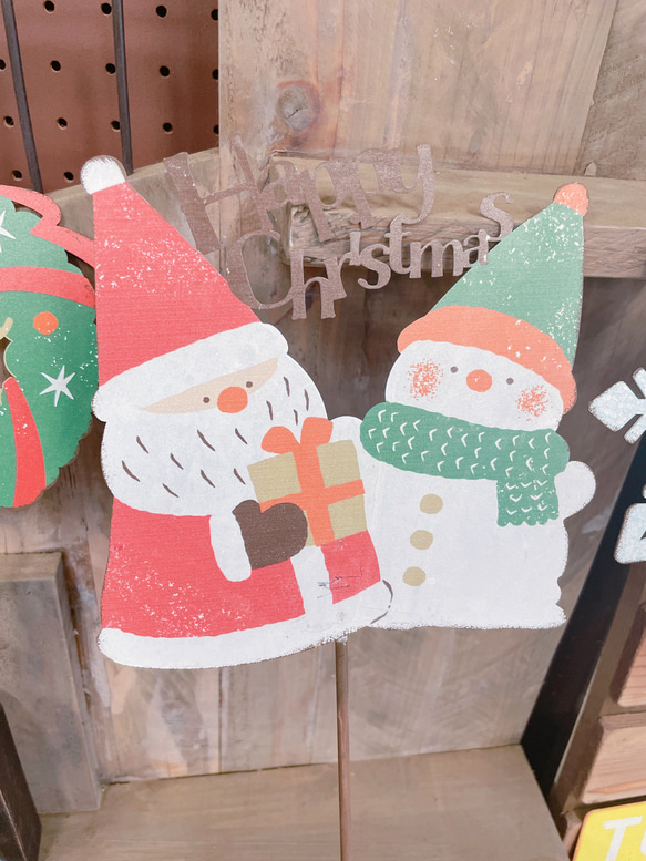 3本セット♡クリスマスアイアンピック【ガーデンピック雑貨】アンティーク風♡オシャレなガーデン雑貨 7枚目の画像
