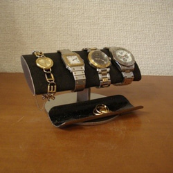 腕時計スタンド　ラッピング　名入れ　ブラックでかい楕円パイプ男性用腕時計スタンド　ak-design　20130320 4枚目の画像
