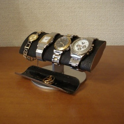 腕時計スタンド　ラッピング　名入れ　ブラックでかい楕円パイプ男性用腕時計スタンド　ak-design　20130320 1枚目の画像