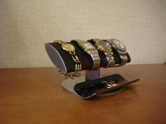 腕時計スタンド　ラッピング　名入れ　ブラックでかい楕円パイプ男性用腕時計スタンド　ak-design　20130320 5枚目の画像