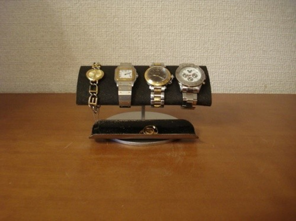 腕時計スタンド　ラッピング　名入れ　ブラックでかい楕円パイプ男性用腕時計スタンド　ak-design　20130320 6枚目の画像