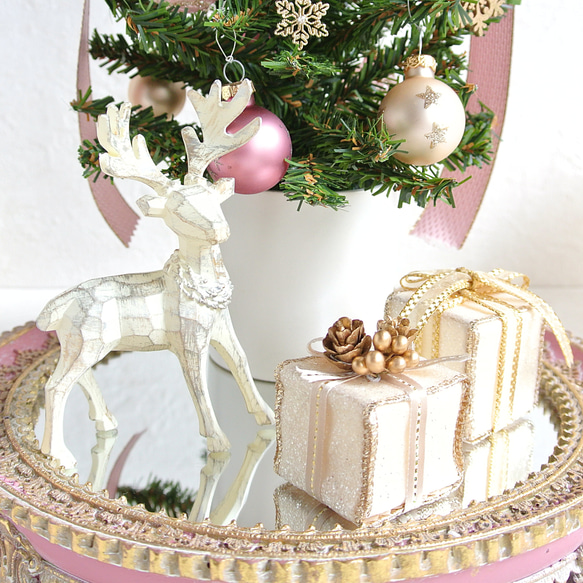 ミラートレイ・トナカイ・プレゼントBOX付き♡　クリスマス後も楽しめる　クリスマスツリー　R&yCH62 7枚目の画像