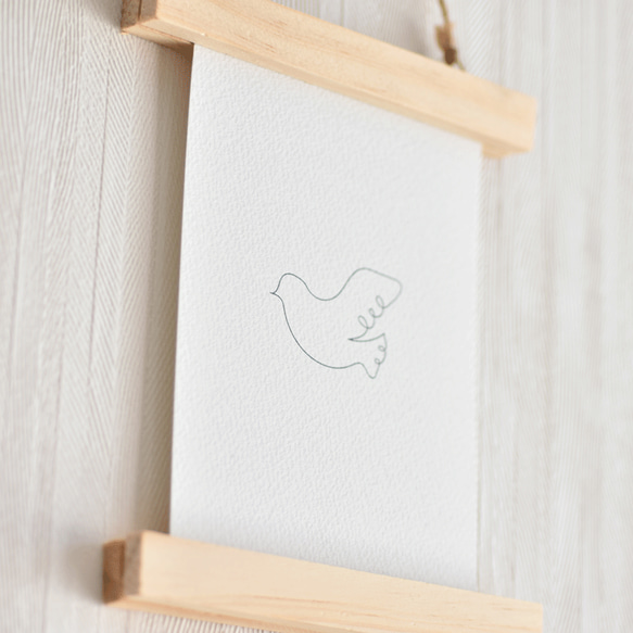 鳥 ポストカード ハト インテリア 雑貨 ポスター メッセージカード 2枚目の画像