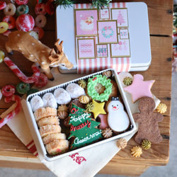 クリスマスのクッキー缶（L) 2枚目の画像