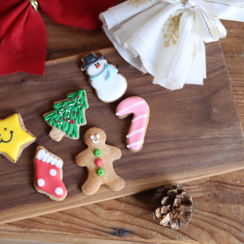 【超特価sale開催】  ご予約開始☆ミニクリスマスアイシングクッキー6Pセット 菓子