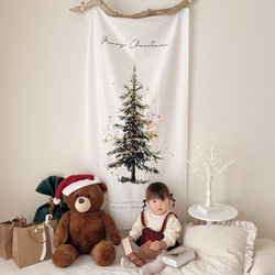 T011 【 Christmas Tree Tapestry Type-B Big 】 クリスマスタペストリー 飾り付け 1枚目の画像