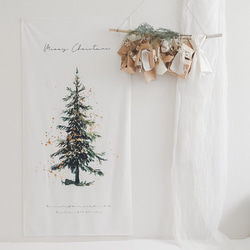 T011 【 Christmas Tree Tapestry Type-B Big 】 クリスマスタペストリー 飾り付け 2枚目の画像