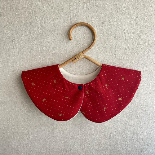 付け襟風まんまるスタイ✺クリスマス スタイ・よだれかけ