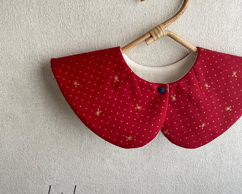 付け襟風まんまるスタイ✺クリスマス スタイ・よだれかけ haruhana