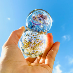 Creema限定〉ガラスの雪だるまスノードームpurple その他インテリア