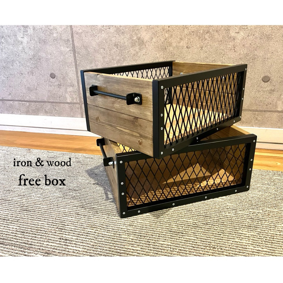 フリーボックス - iron & wood / ボックス / 箱 : アイアン家具