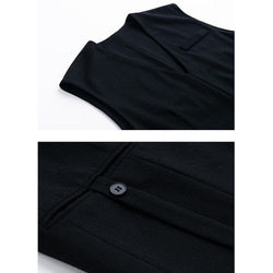 ウール混紡ワンピース　ノースリーブワンピース　ジャンパースカート　ブラック　S-XL #072 19枚目の画像