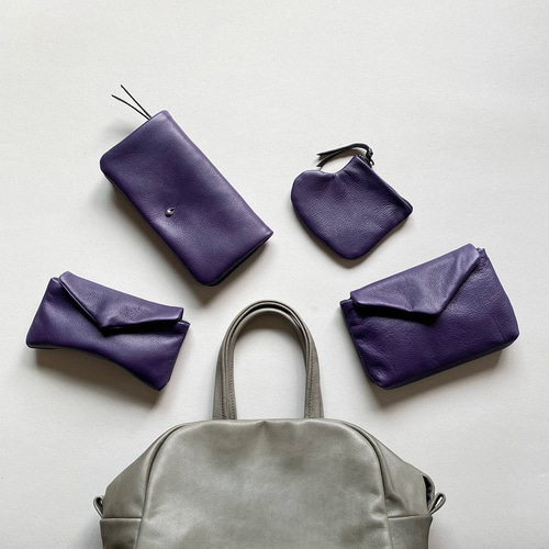 ダークパープル レザー 長財布 【公式通販】