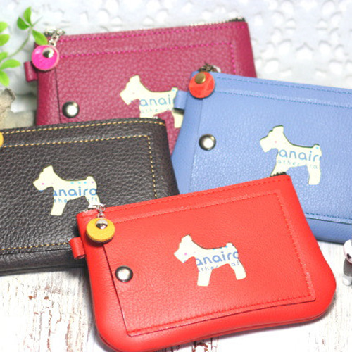 カードポケット付きポーチ（こぶた・黄色・豚）パスケース・キーケース