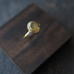 rutile quartz brass ring (shuurei) 4枚目の画像