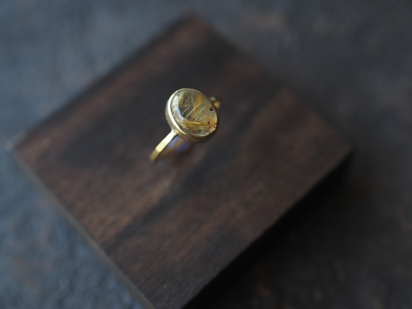 rutile quartz brass ring (shuurei) 4枚目の画像