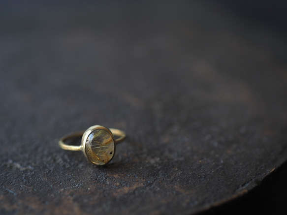 rutile quartz brass ring (shuurei) 11枚目の画像