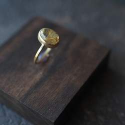 rutile quartz brass ring (shuurei) 8枚目の画像