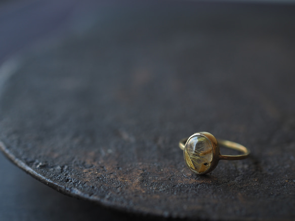 rutile quartz brass ring (shuurei) 10枚目の画像