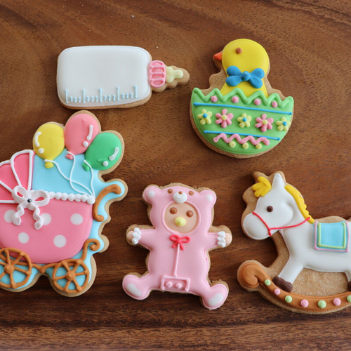 ピンククッキーちゃん モコモコくまちゃんプレート＆数字クッキーセット – Rstyle