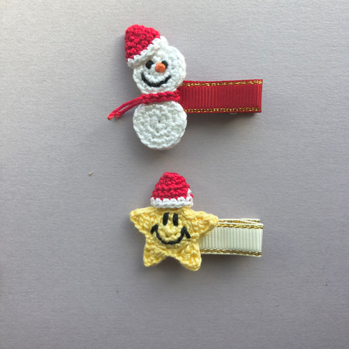 送料無料2つセット♩にこちゃんサンタと雪だるまのクリスマスベビー