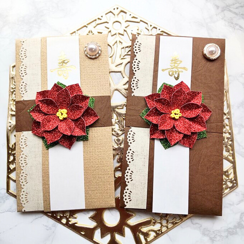 クリスマスウェディングにクイリングご祝儀袋＊丸キャンディ ご祝儀袋  