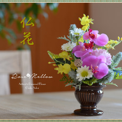 【仏花】アート・オーキッド色の胡蝶蘭が華やかなお供え花　ギフトにもお薦めです 8枚目の画像
