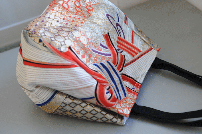 ふっくらバルーンバック　帯リメイク 　束ね 6,160円