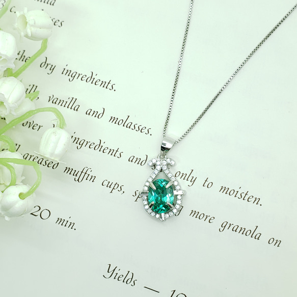 受注制作 シルバー製 Bag 奇跡の輝き 人工パライバトルマリン