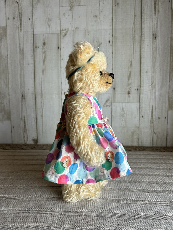 テディベアのお洋服【Lサイズ】　バルーンアニマルノンスリーブワンピB 5枚目の画像