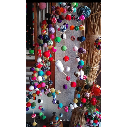 おひなさまお正月飾り干支♪ボリュームポンポン玉飾り棒 ちりめん細工