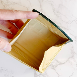 日本製　上質　クロコダイル　クライン・カルー オーストリッチ　コンパクトウォレット　財布　エキゾチックレザー 6枚目の画像